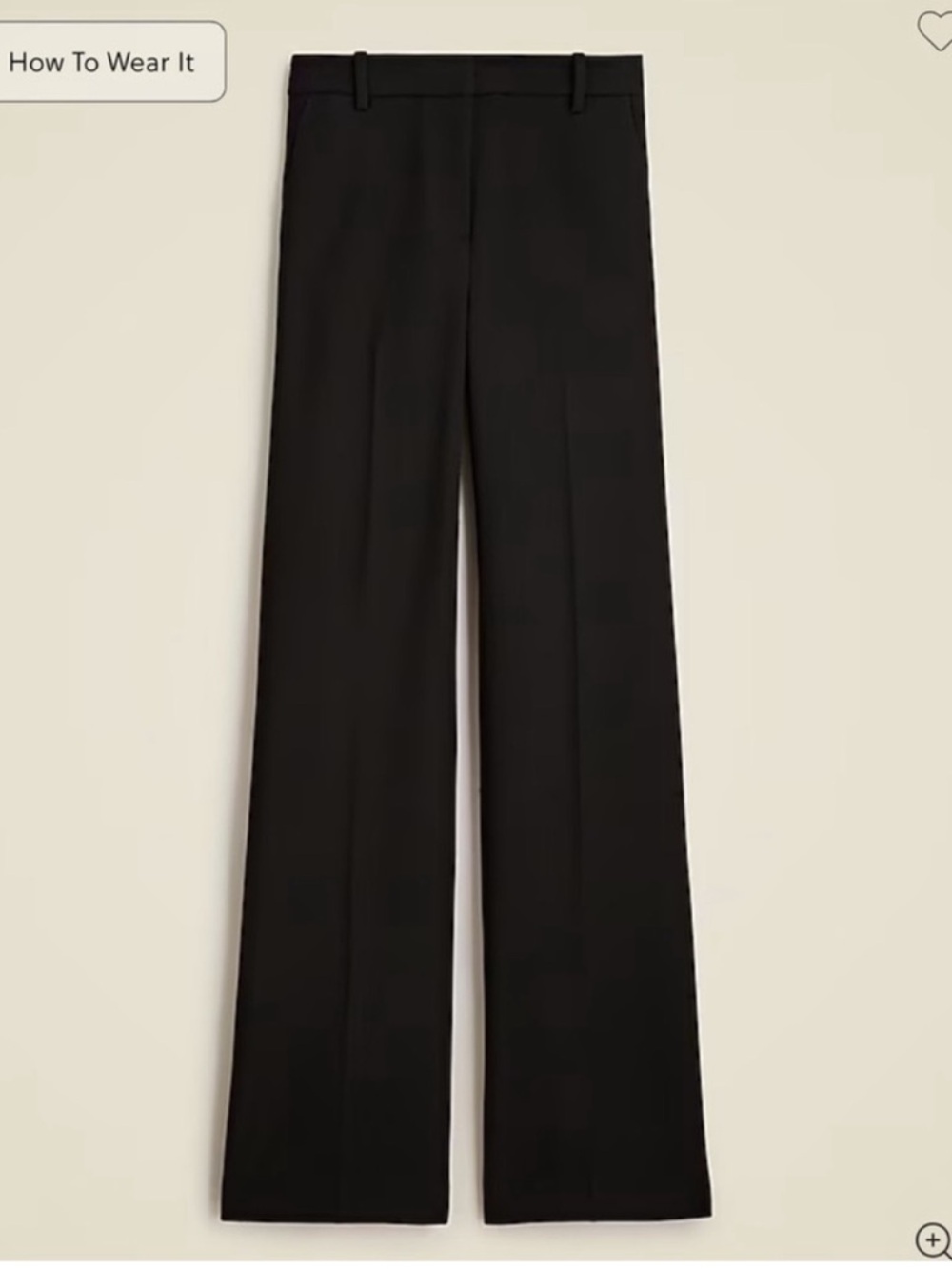 J.Crew Wide-leg trouser in four-season stretch - Picture 1 of 4